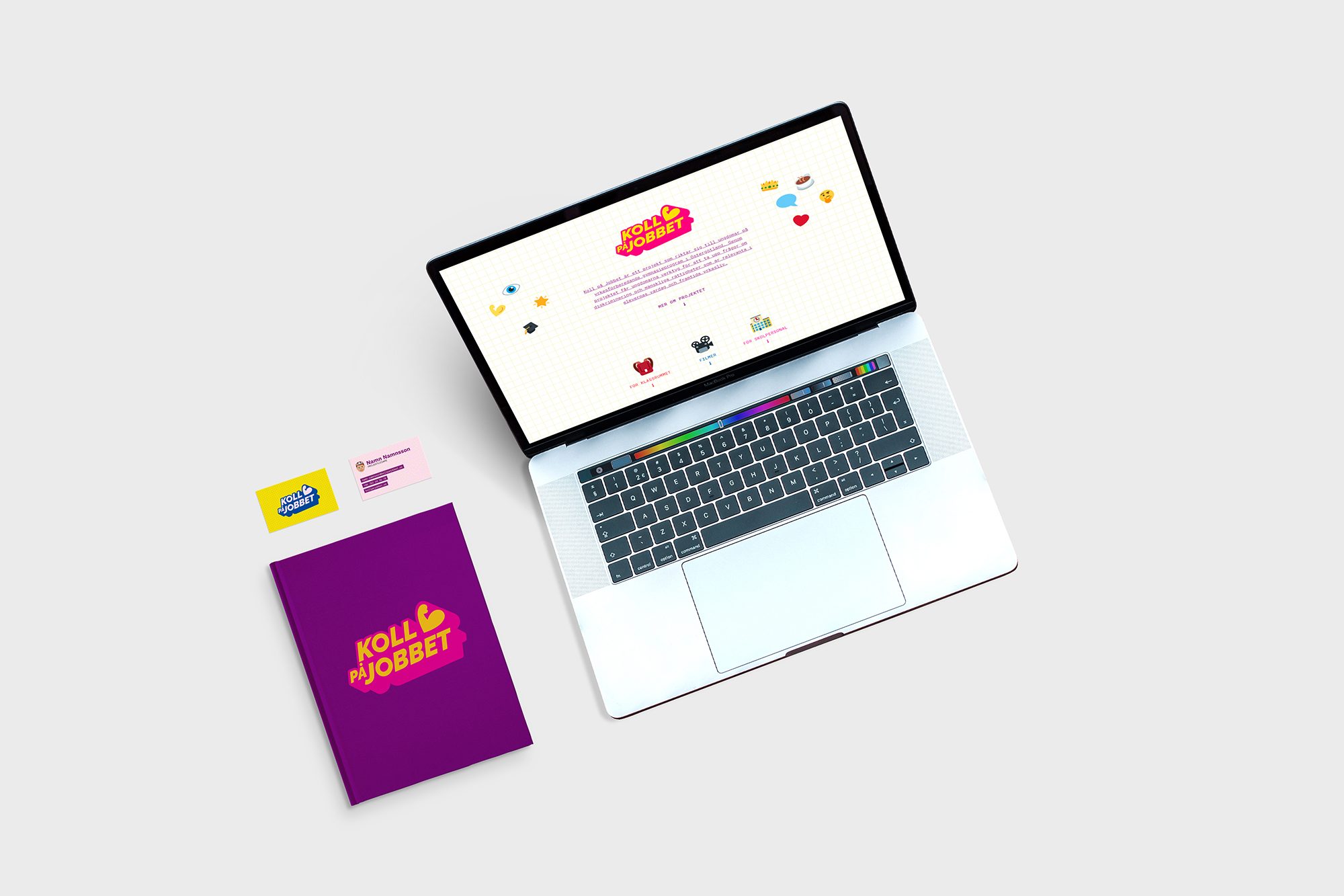 Koll på jobbet - hemsida och tryckt material